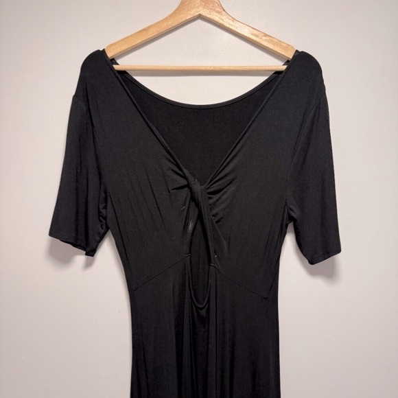 GAP Black Stretchy Tee Midi Dress MT - Picture 1 of 6